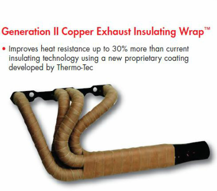 generation II copper exhaust insulating wrap